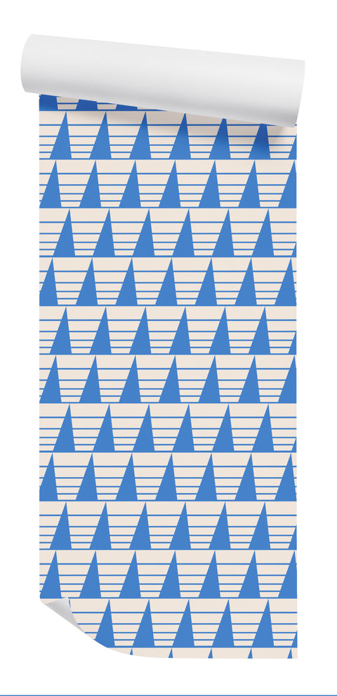 Triangles Wallpaper - Cornflower