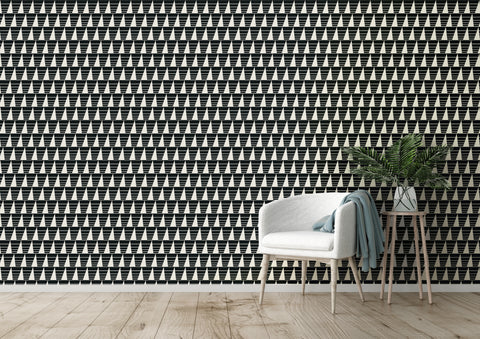 Triangles Wallpaper - Black Reverse