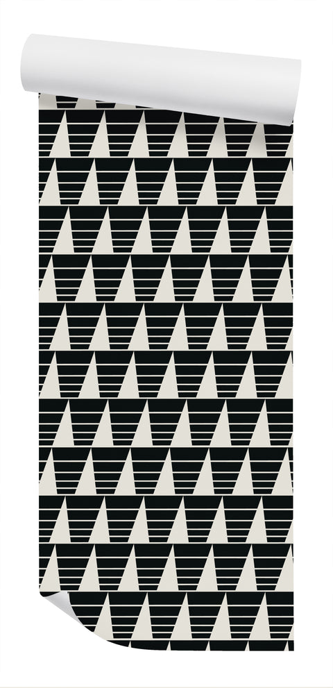 Triangles Wallpaper - Black Reverse