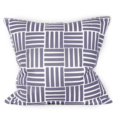 Blocks Cushion - Aubergine