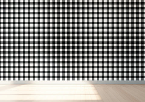 Buffalo Check Wallpaper - Black