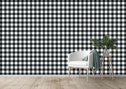 Buffalo Check Wallpaper - Black
