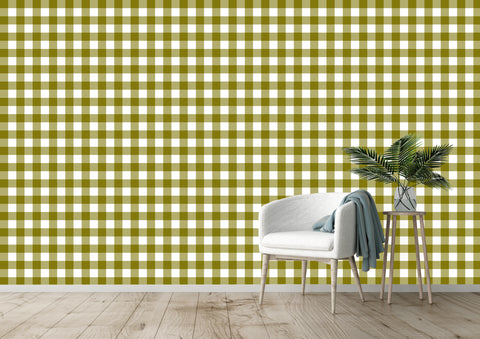Buffalo Check Wallpaper - Chartreuse