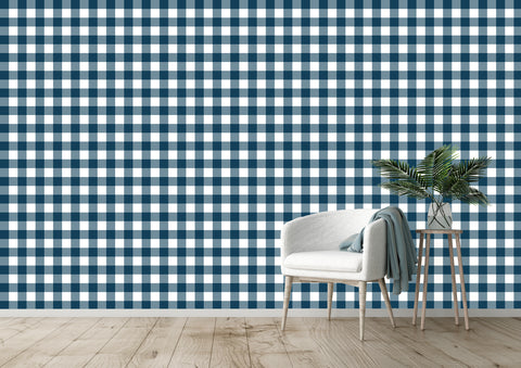 Buffalo Check Wallpaper - Mariner