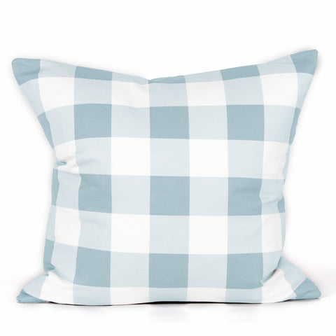 Buffalo Check Cushion - Baby Blue