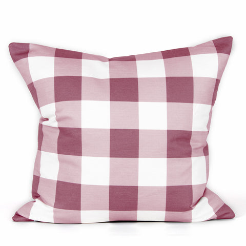 Buffalo Check Cushion - Burgundy