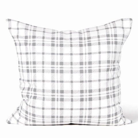 Buffalo Plaid Cushion - Silver