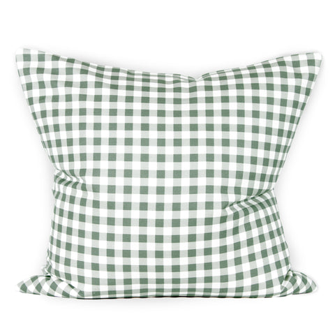 Gingham Cushion - Fern
