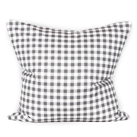 Gingham Cushion - Onyx