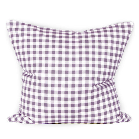 Gingham Cushion - Plum