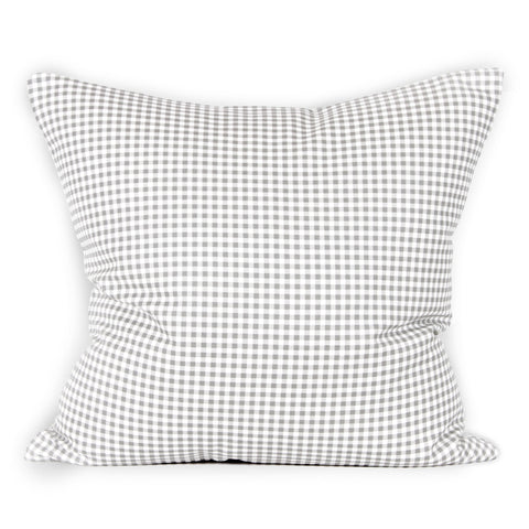 Gingham Mini Cushion - Dove