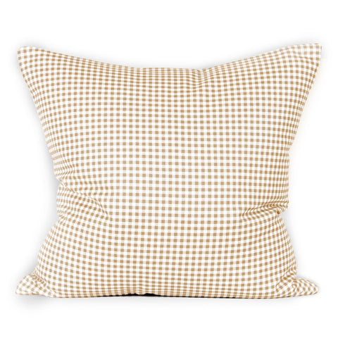Gingham Mini Cushion - Ginger