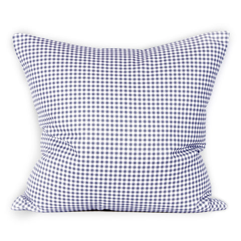Gingham Mini Cushion - Navy