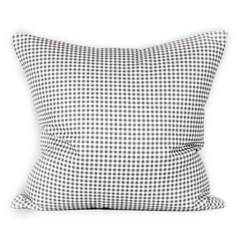 Gingham Mini Cushion - Onyx