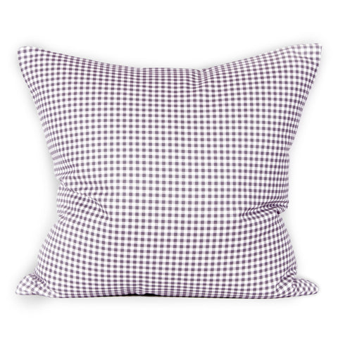 Gingham Mini Cushion - Plum