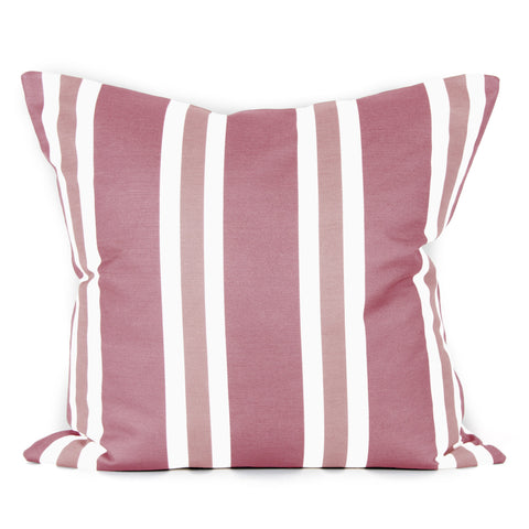 Hampton Stripe Cushion - Burgundy