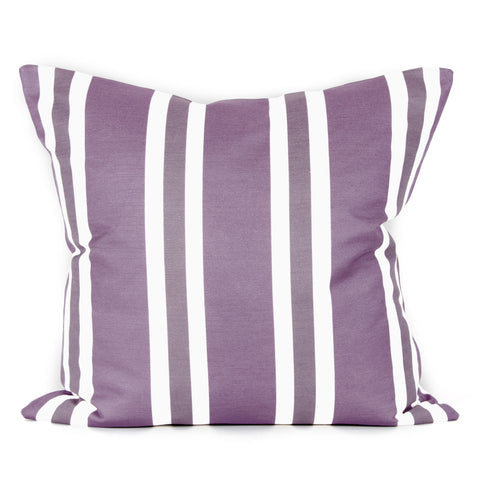 Hampton Stripe Cushion - Plum