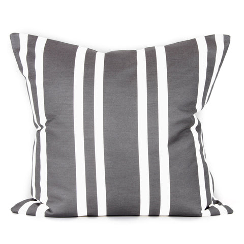 Hampton Stripe Cushion - Tar