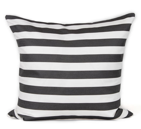 Harry Stripe Cushion - Onyx