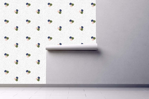 Three Little Pom Poms Wallpaper - Peggy