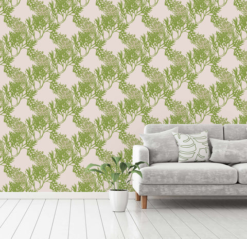 Grevillia Wallpaper - Scent/ Lummers Pink/ Apple