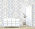 Classic Wattle Wallpaper - Pearl/Powder Blue
