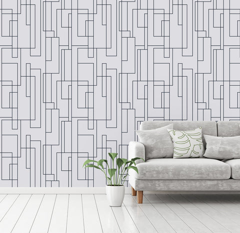 Denison Wallpaper - Metallic/Midnight