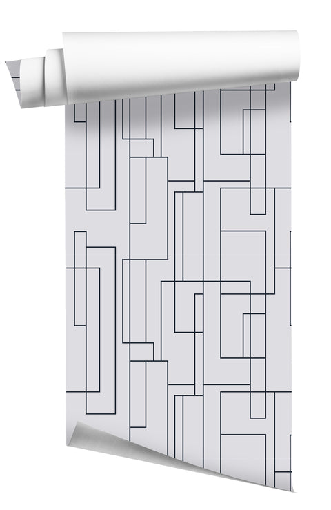 Denison Wallpaper - Metallic/Midnight
