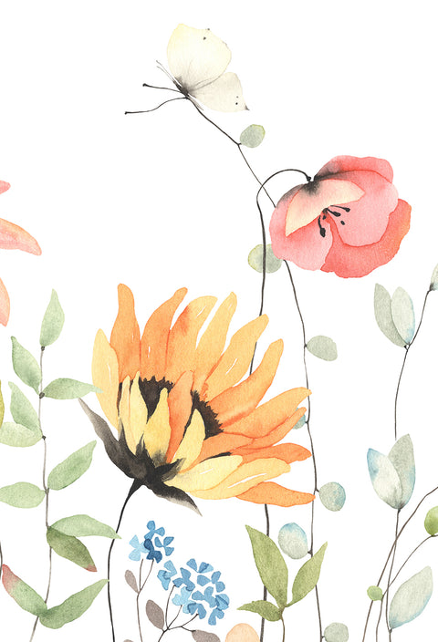 Watercolour Garden - Sunflower